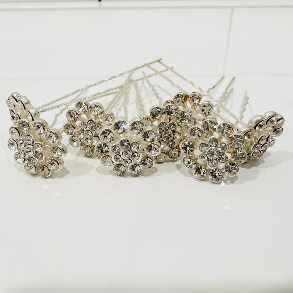 Crystal Hair Pins - Set of 8
